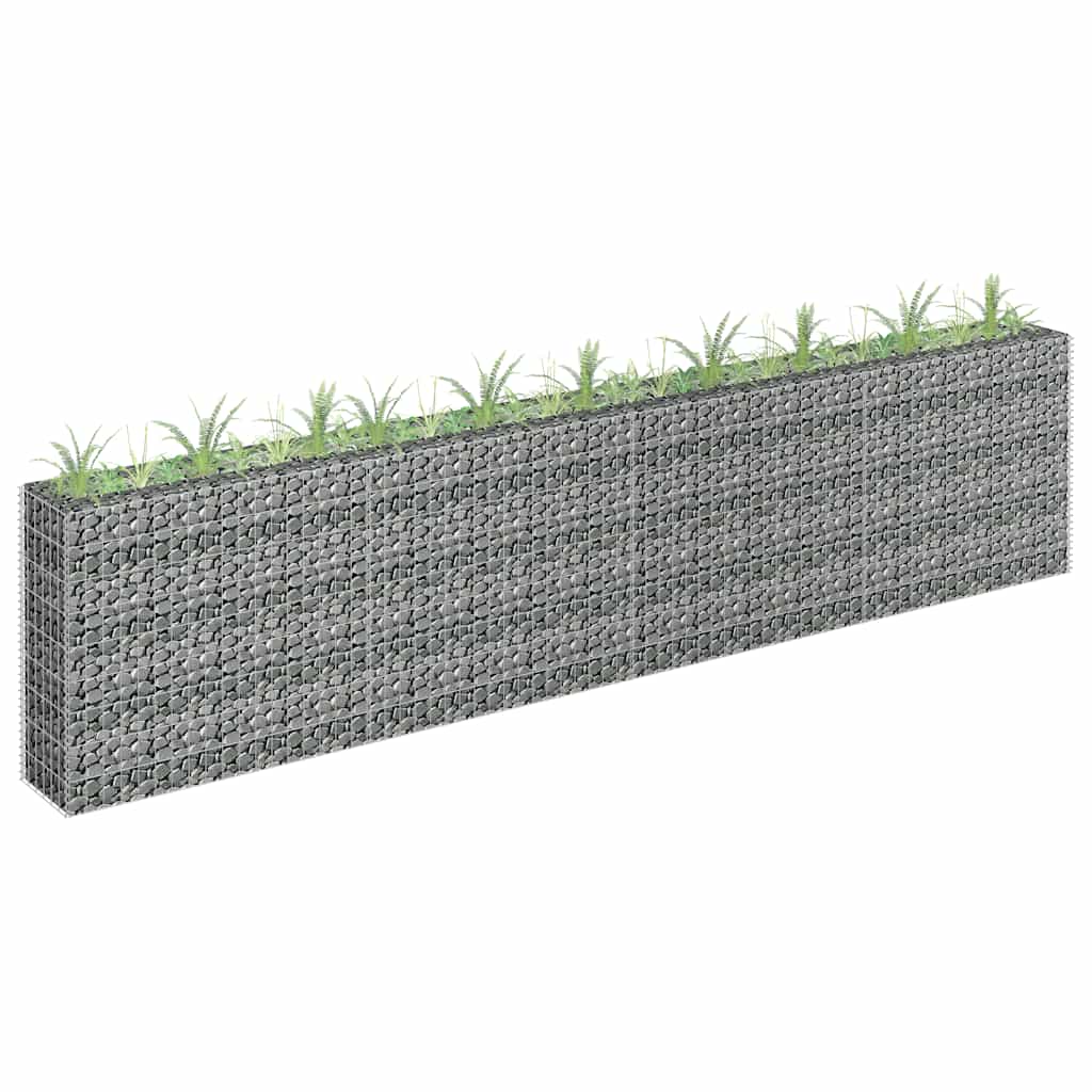 vidaXL Gabionen-Hochbeet Verzinkter Stahl 90x30x10 cm
