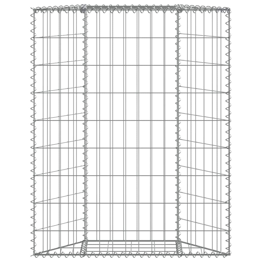 vidaXL Gabionen-Hochbeet Trapezform Verzinkter Stahl 80x20x100 cm