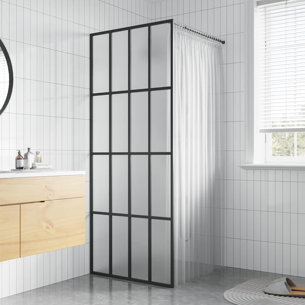 vidaXL Duschwand für Walk-in Dusche Klares Sicherheitsglas 80x195 cm
