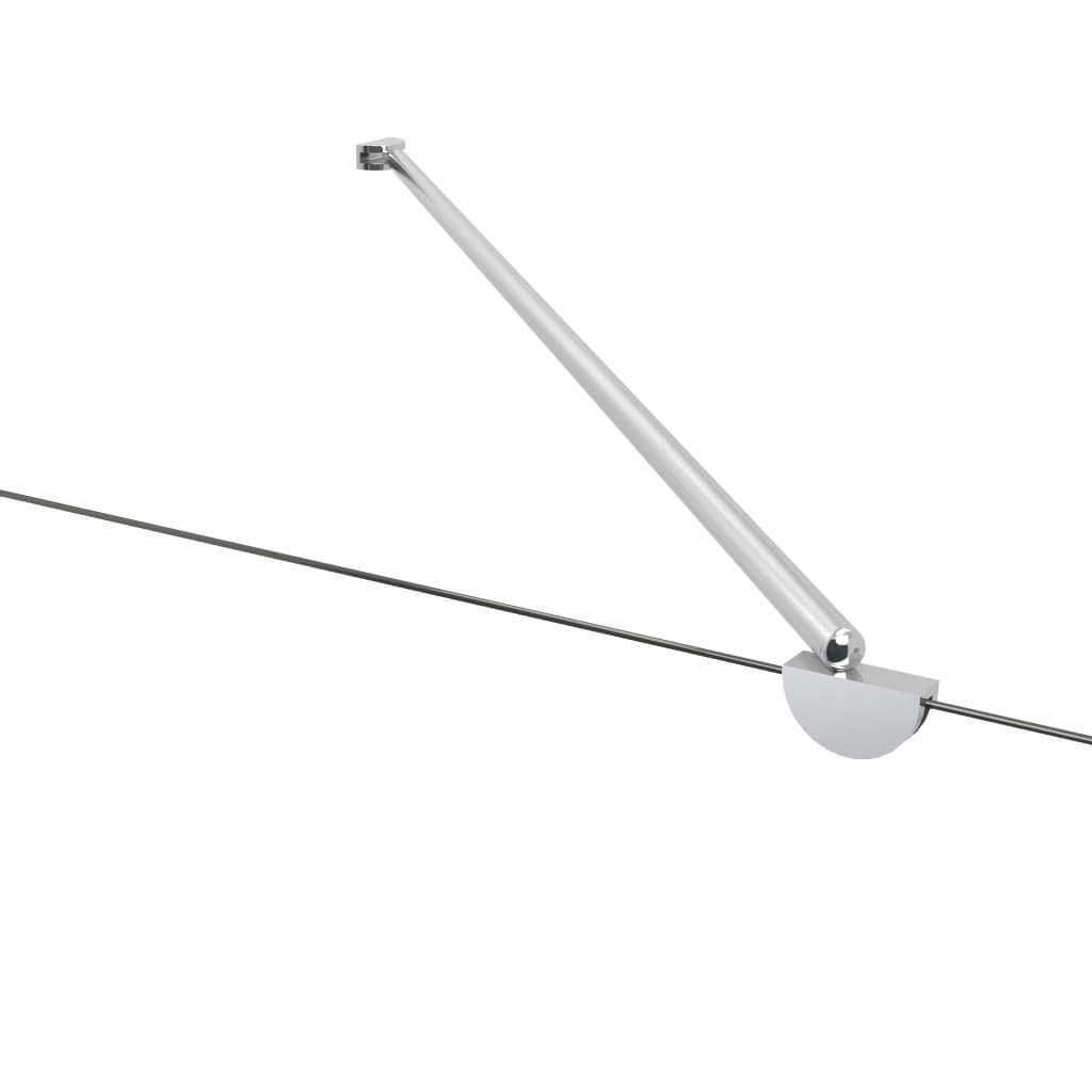 vidaXL Duschabtrennung 120x68x130 cm Hartglas Gestreift