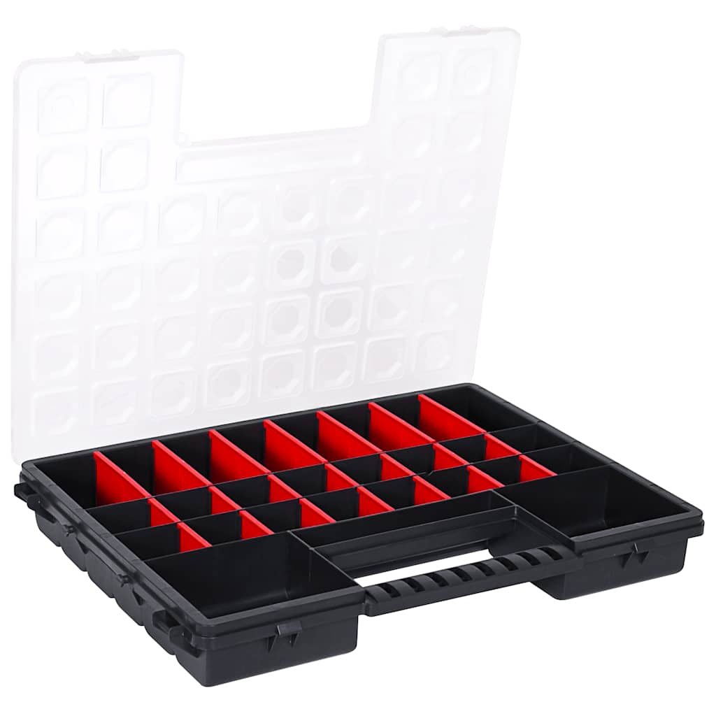 vidaXL Sortimentskästen 5 Stk. Verstellbare Trennwände 385x283x50 mm