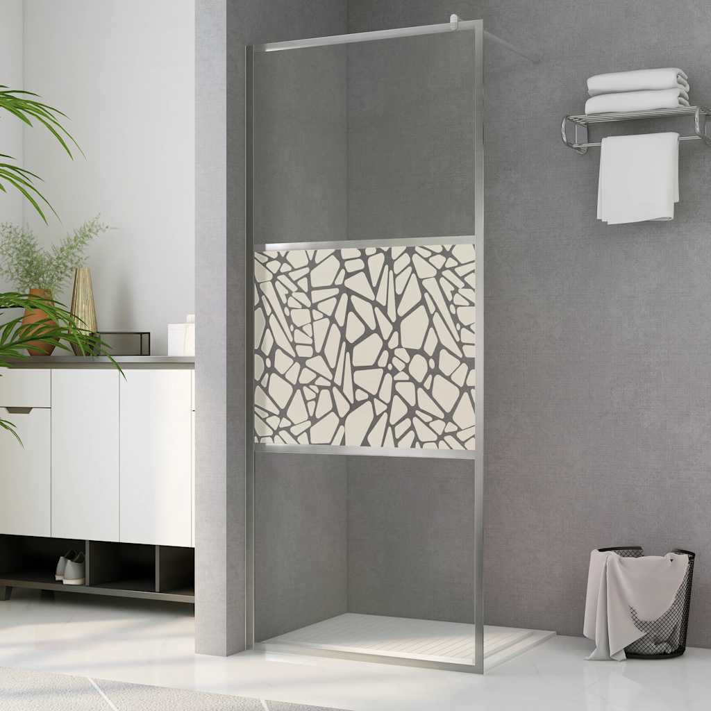 vidaXL Duschwand für Begehbare Dusche mit Klarem ESG-Glas 80x195 cm