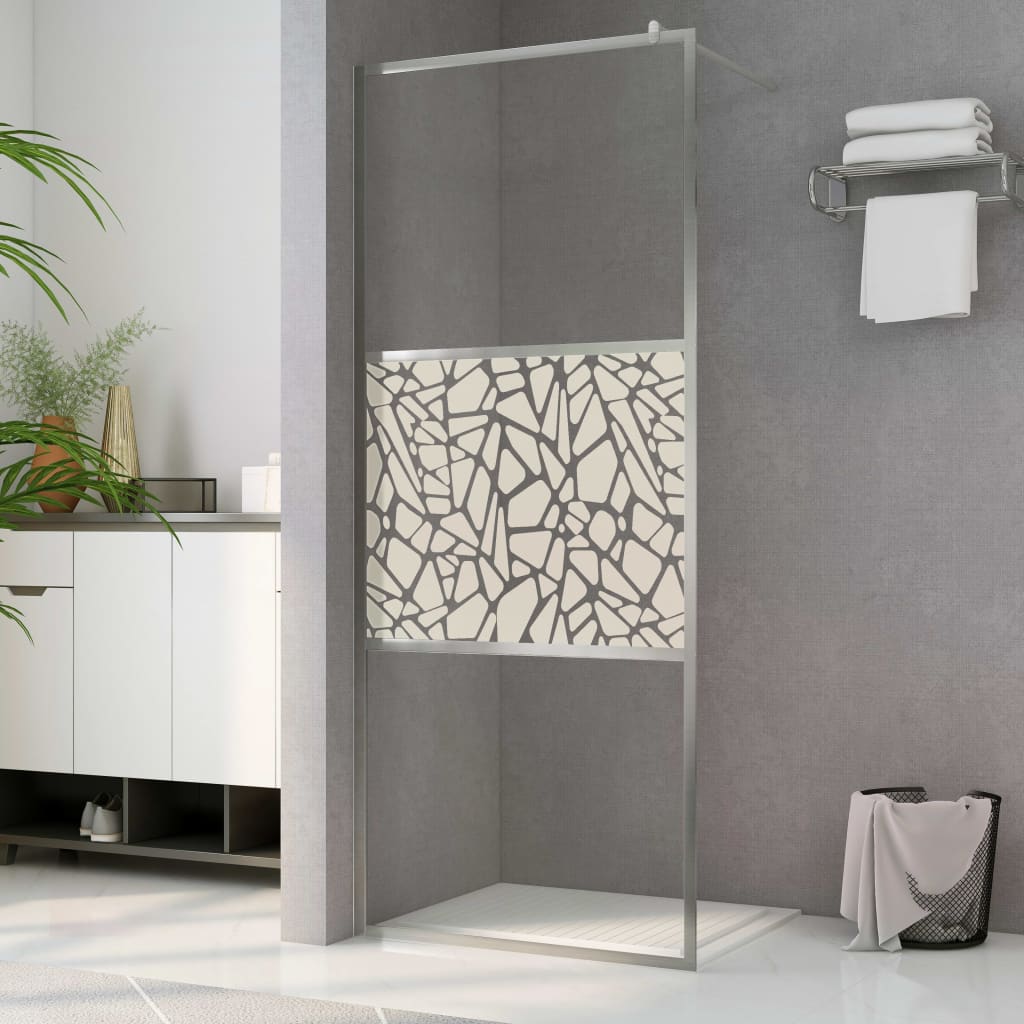vidaXL Duschwand für Begehbare Dusche mit Klarem ESG-Glas 80x195 cm