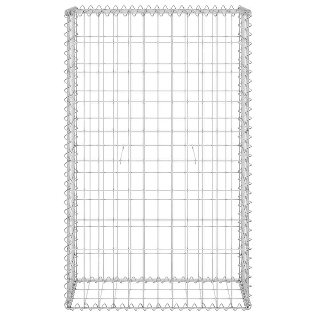 vidaXL Gabionenwand mit Abdeckung Verzinkter Stahl 60x30x100 cm