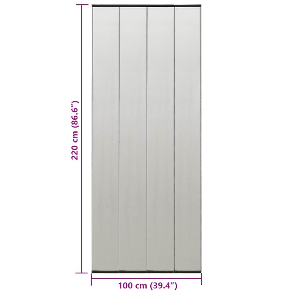 vidaXL Insektenschutz für Türen Schwarz 100x220 cm Polyester