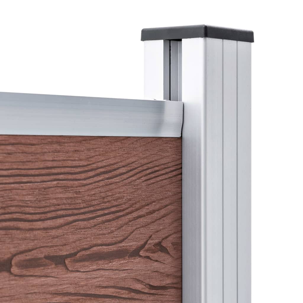 vidaXL Zaunelement WPC 95x186 cm Braun