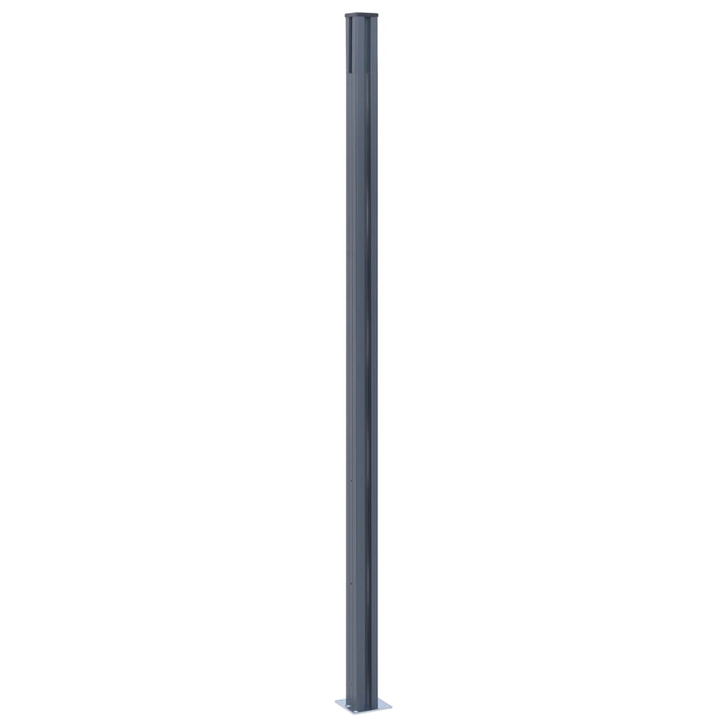 vidaXL Zaunpfosten 2 Stk. Dunkelgrau 185 cm Aluminium