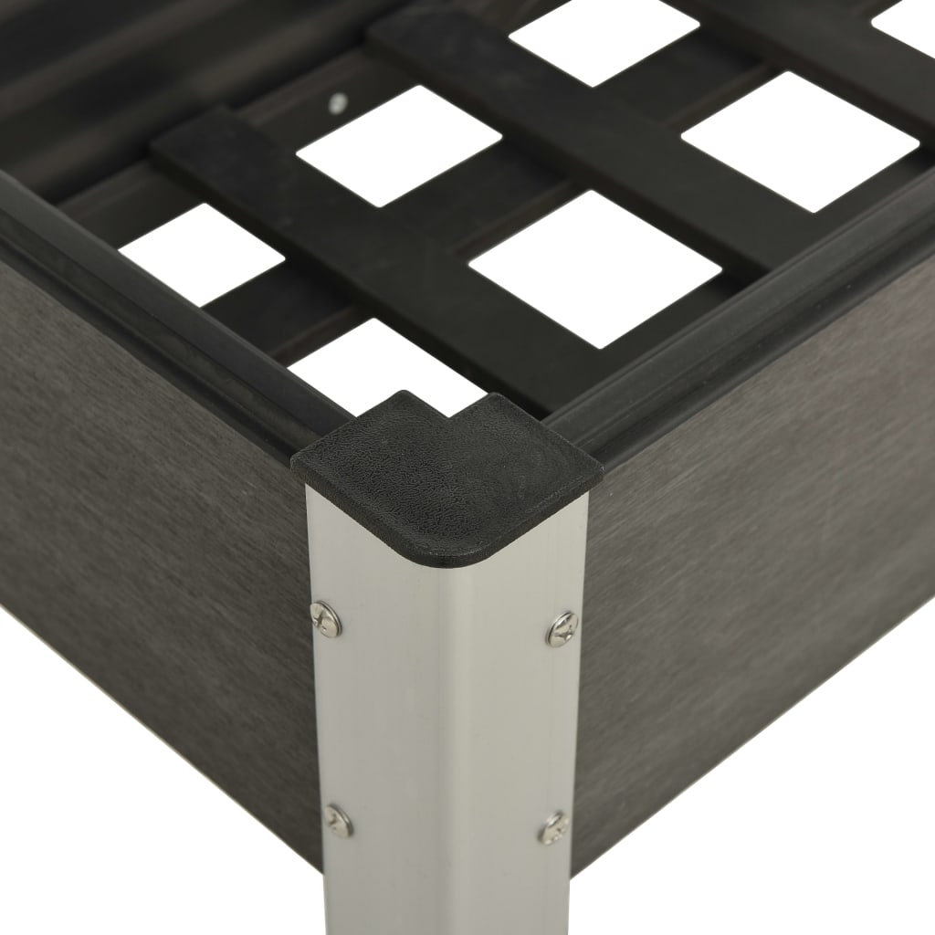 vidaXL Garten-Hochbeet 75x40x75 cm WPC Grau