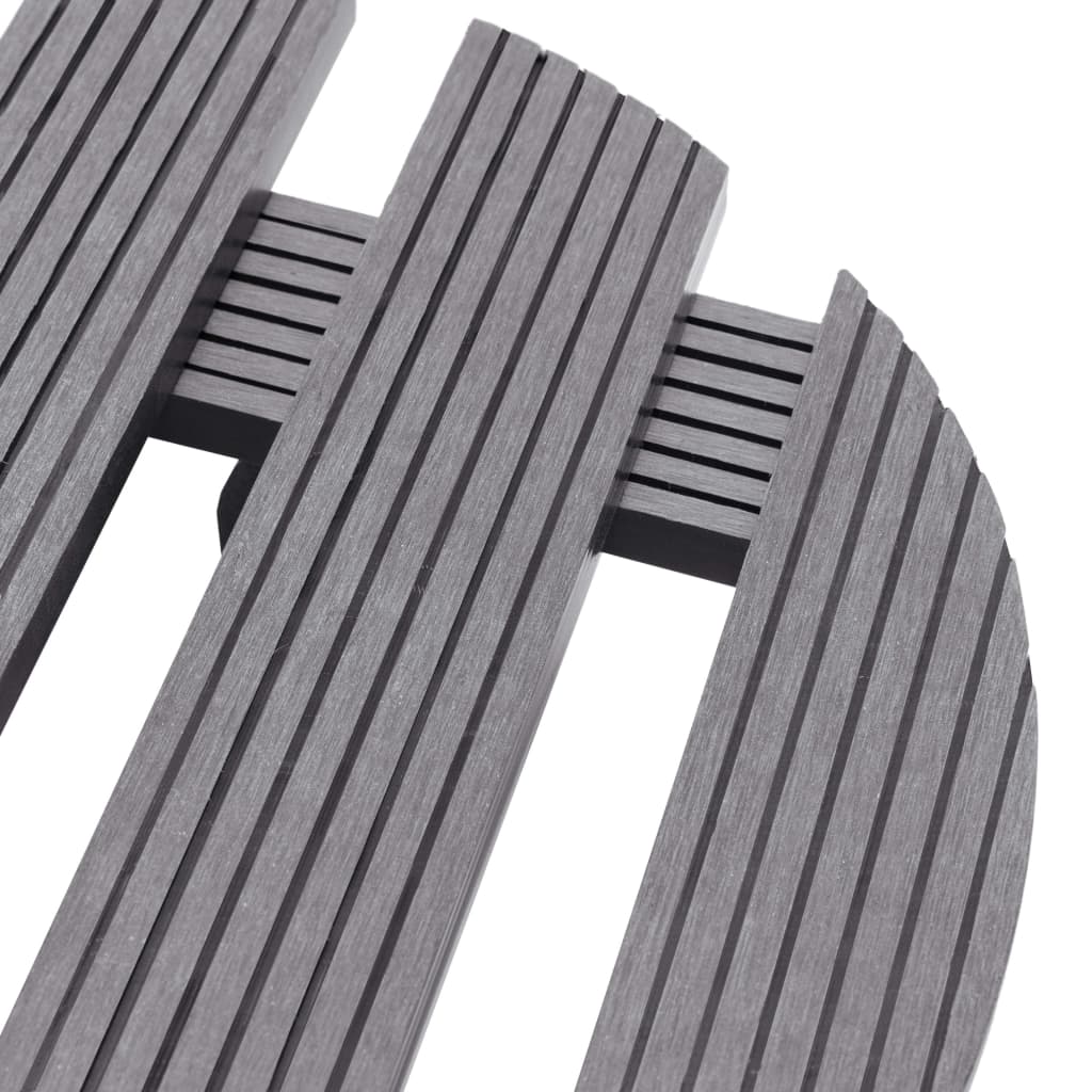 vidaXL Pflanzenroller 2 Stk. Grau Ø30x7,5 cm WPC