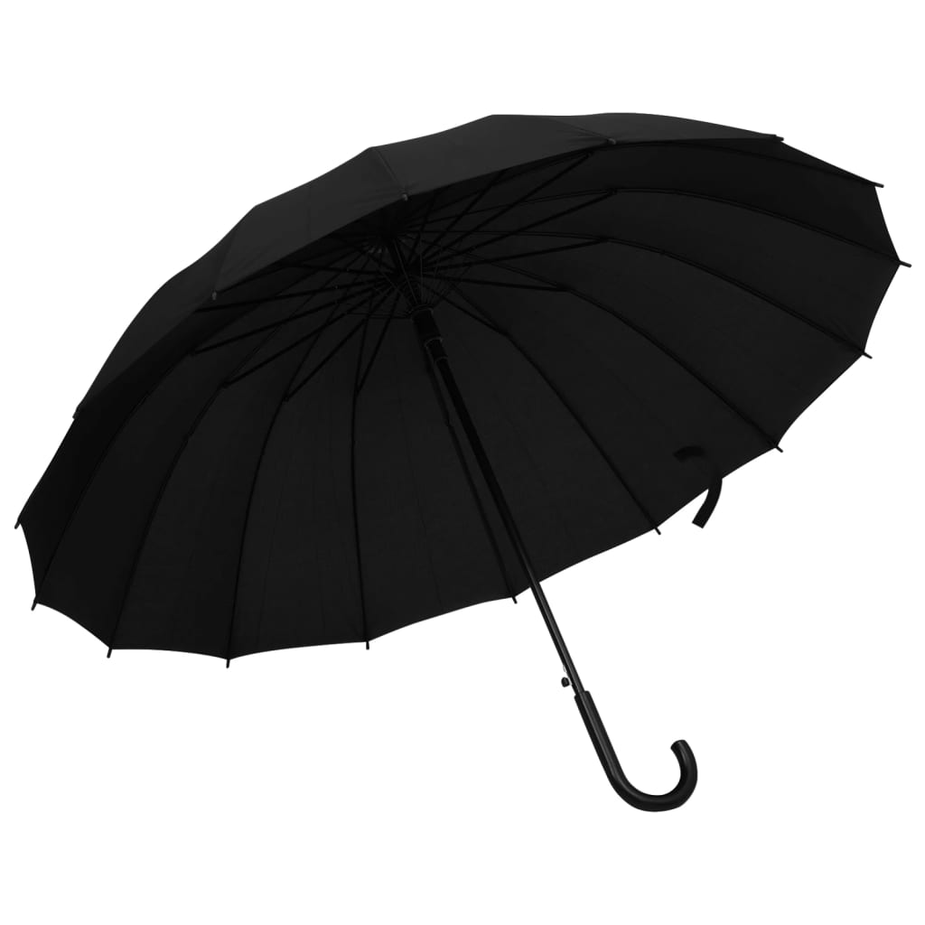 vidaXL Regenschirm Automatisch Schwarz 105cm
