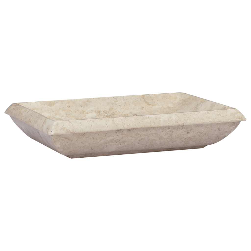 vidaXL Waschbecken Creme 50x35x10 cm Marmor