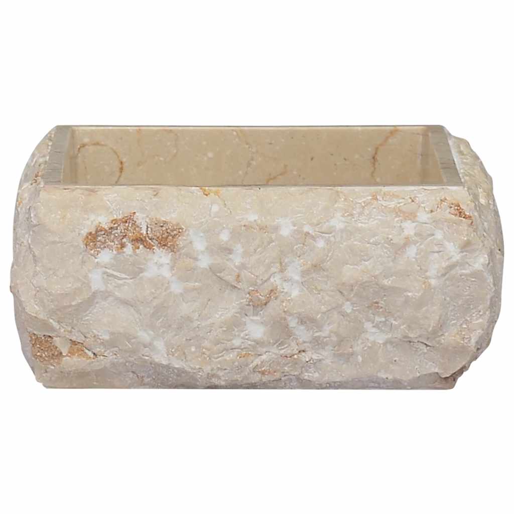 vidaXL Waschbecken Creme 30x30x13 cm Marmor