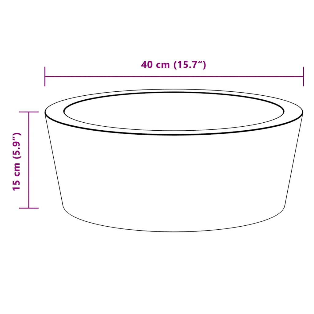 vidaXL Waschbecken Creme Ø40x15 cm Marmor