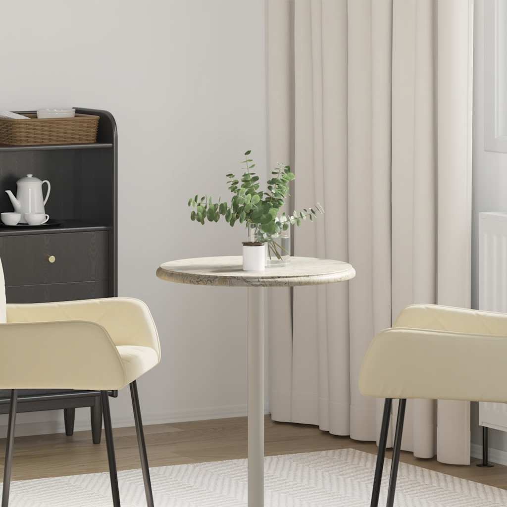 vidaXL Tischplatte Creme Ø40x2,5 cm Marmor
