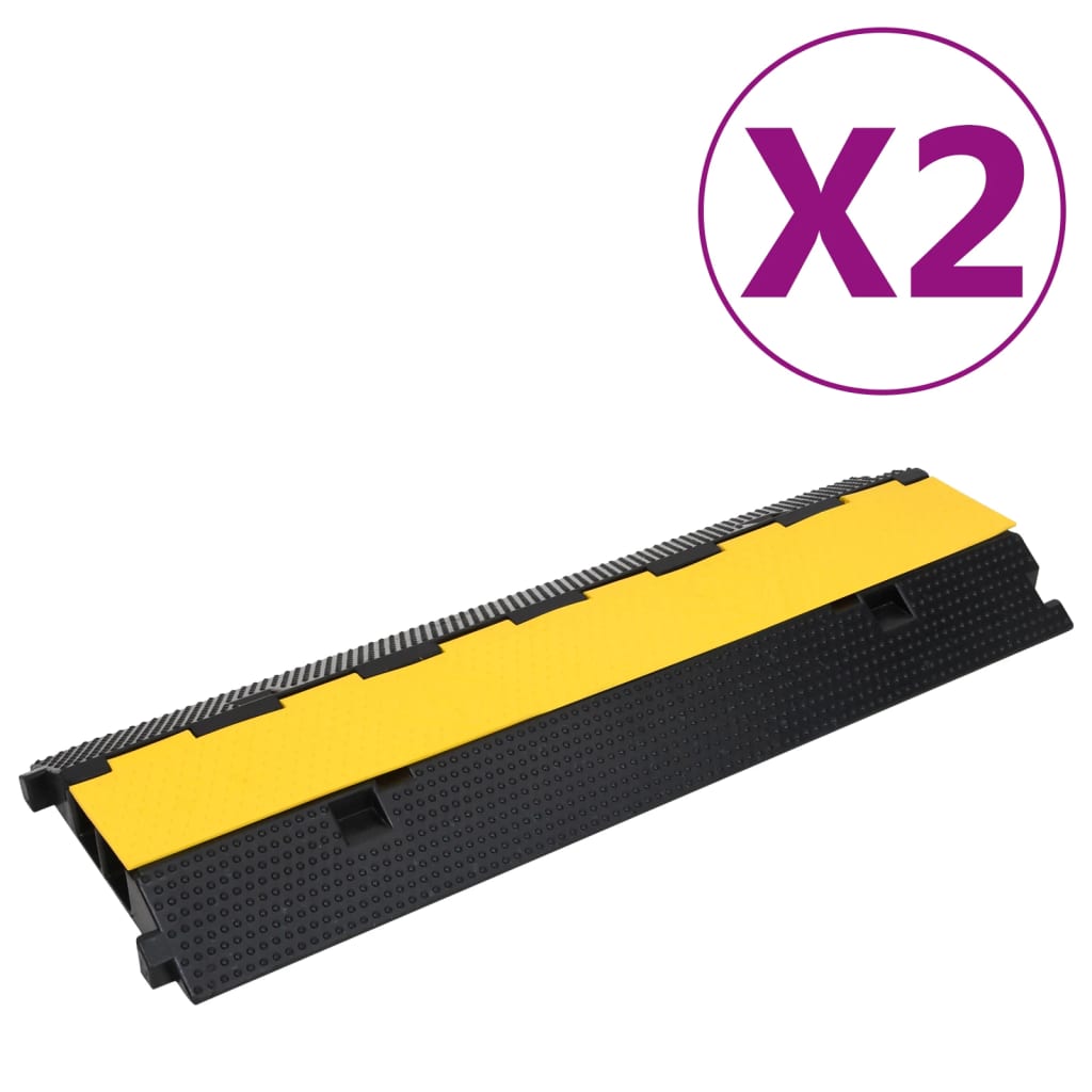 vidaXL Kabelbrücke 1 Kanal Gummi 100 cm