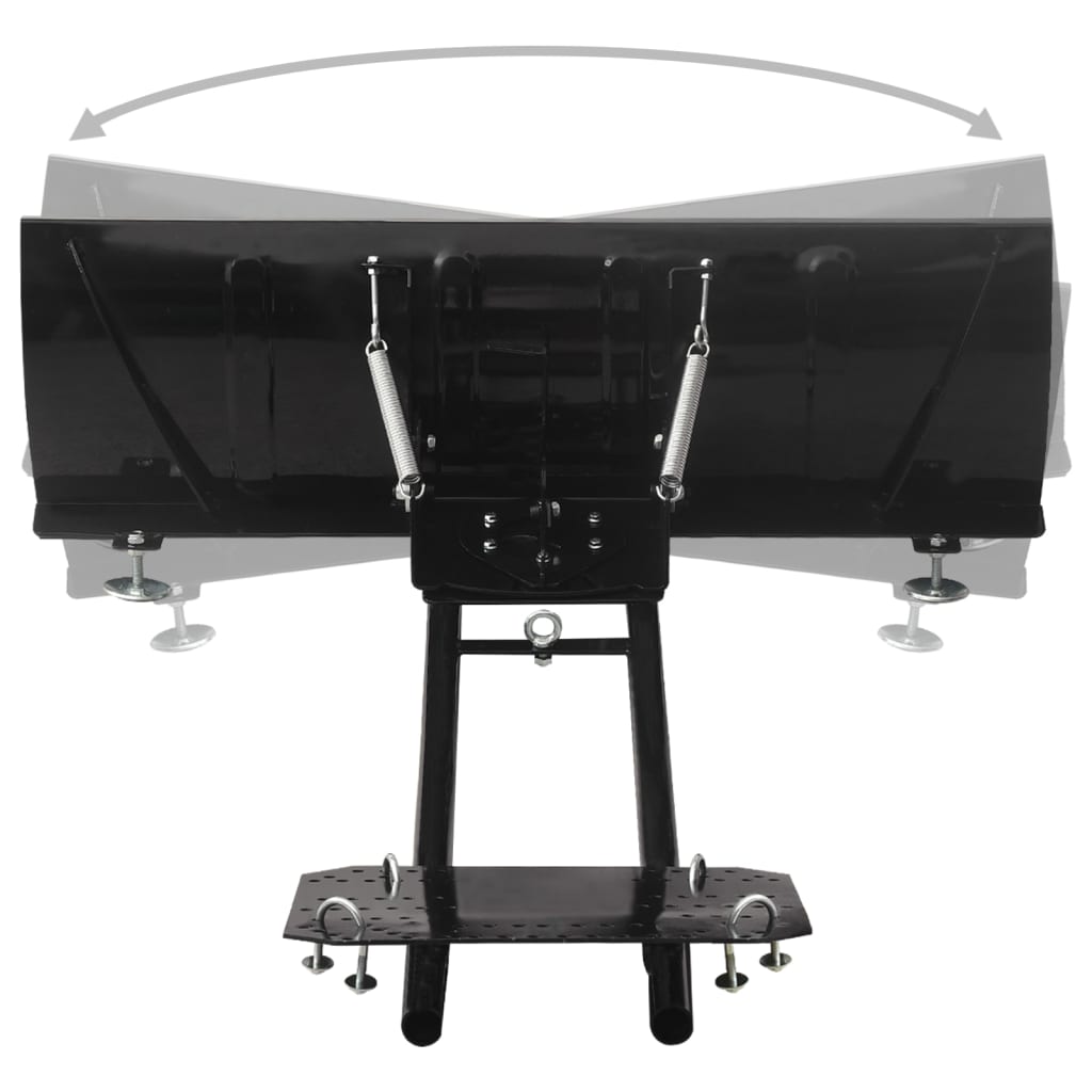 vidaXL Schneepflug zur ATV-Montage Schwarz 115x38 cm