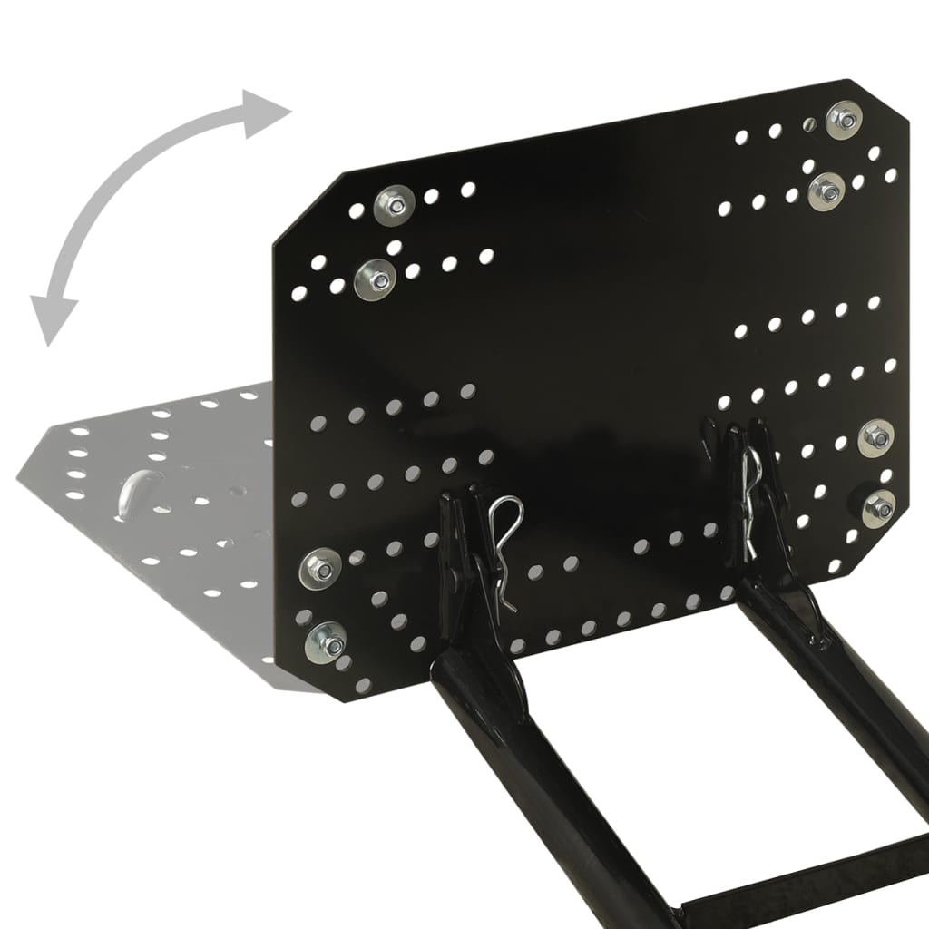 vidaXL Schneepflug zur ATV-Montage Schwarz 115x38 cm