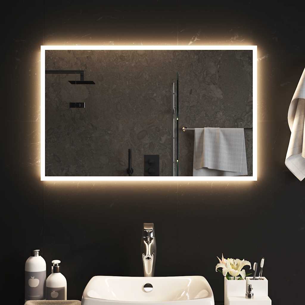 LED-Badspiegel 30x30 cm
