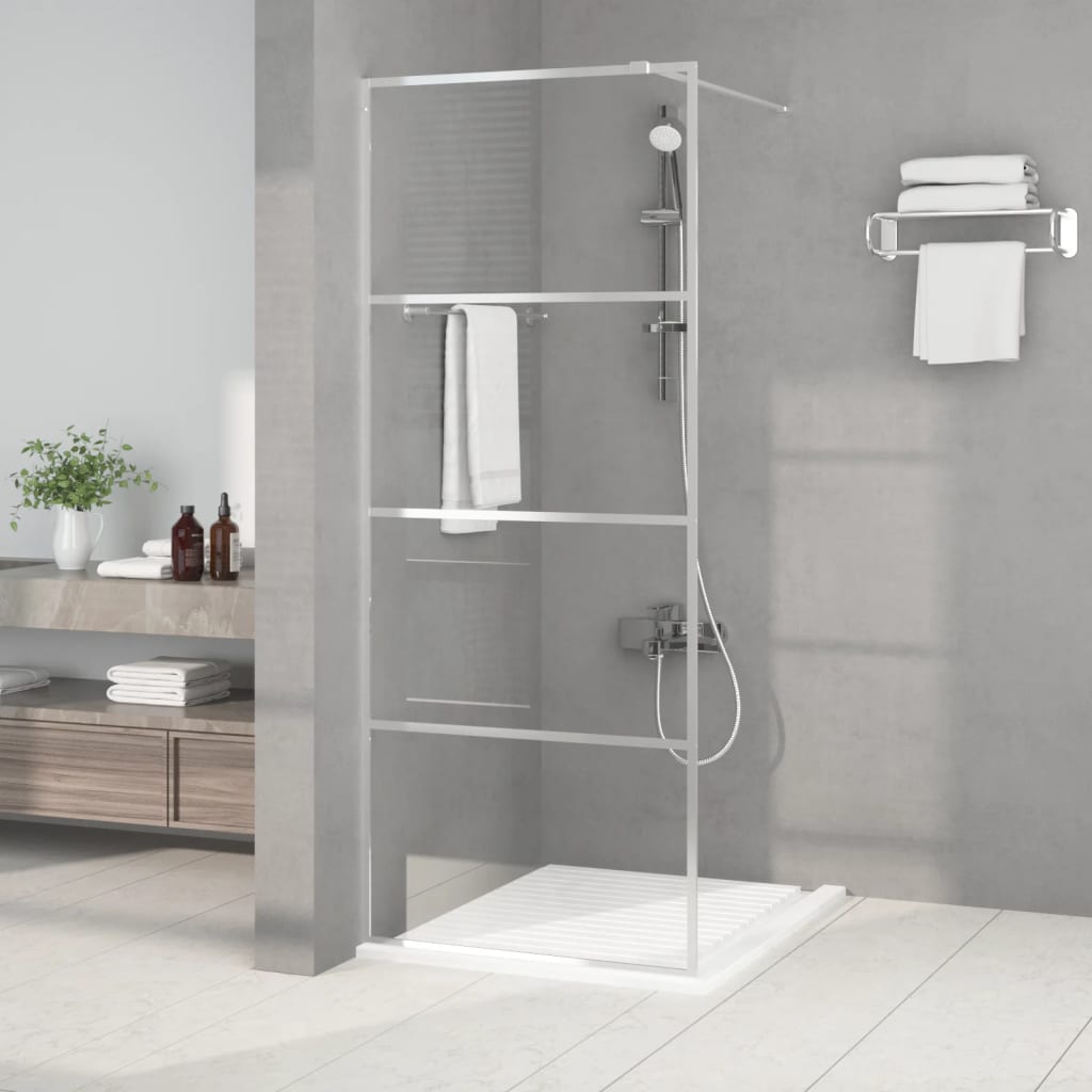 vidaXL Duschwand für Begehbare Dusche mit Klarem ESG Glas 80x195 cm