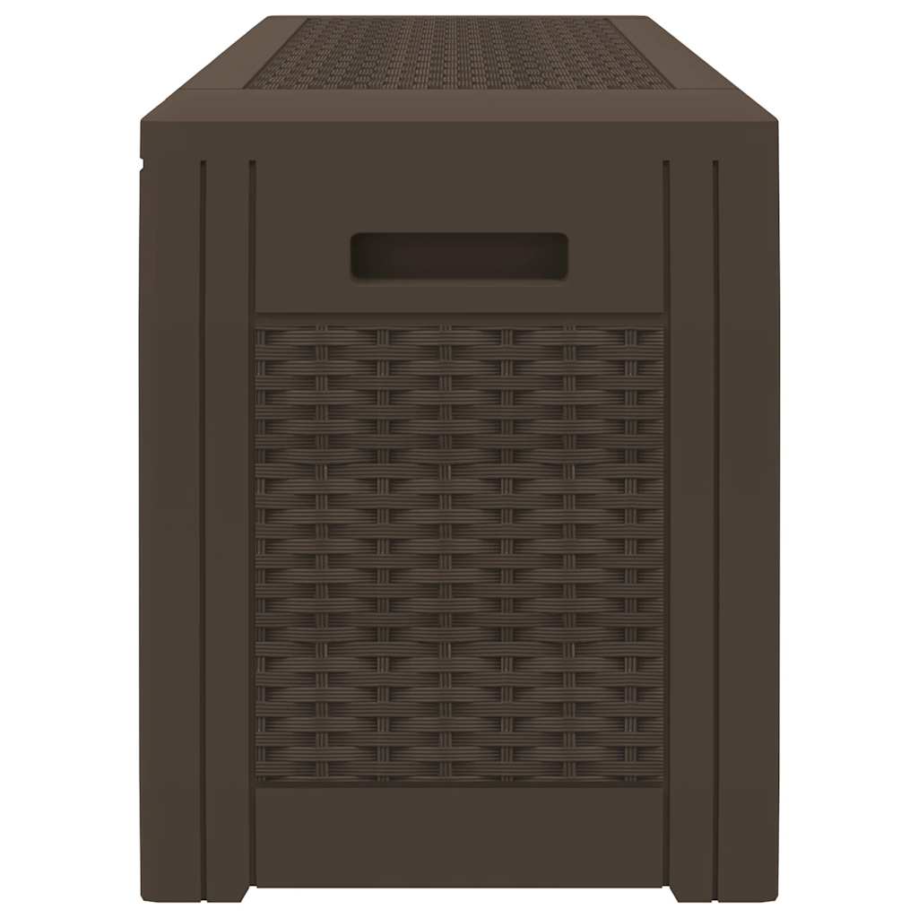 vidaXL Gartentruhe Braun 119x48x60 cm Polypropylen