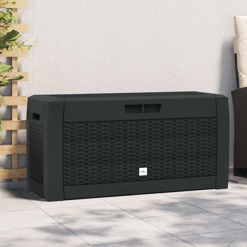 vidaXL Gartentruhe Braun 119x48x60 cm Polypropylen