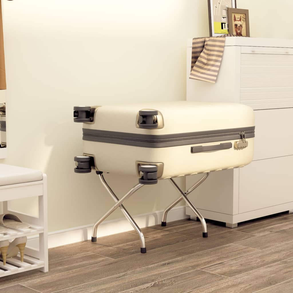 vidaXL Gepäckträger mit Rückenlehne Silber 56 x 39 x 52 cm