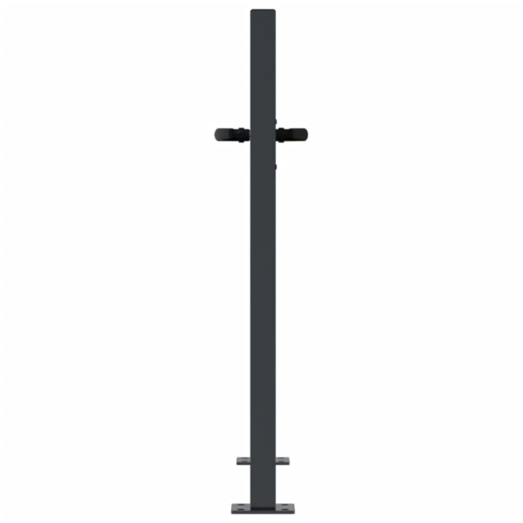 vidaXL Gartentor Anthrazit 100x75 cm Stahl Baum-Design