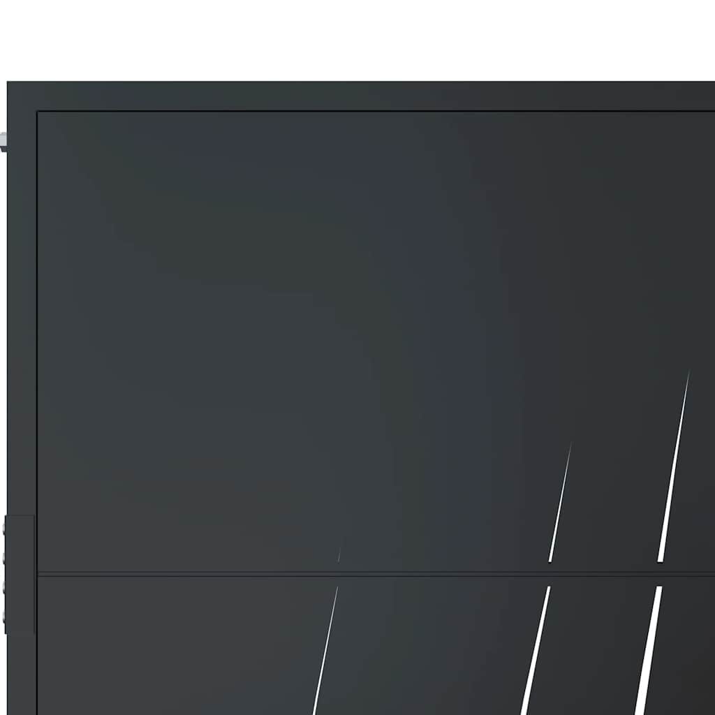 vidaXL Gartentor Anthrazit 100x75 cm Stahl Gras-Design