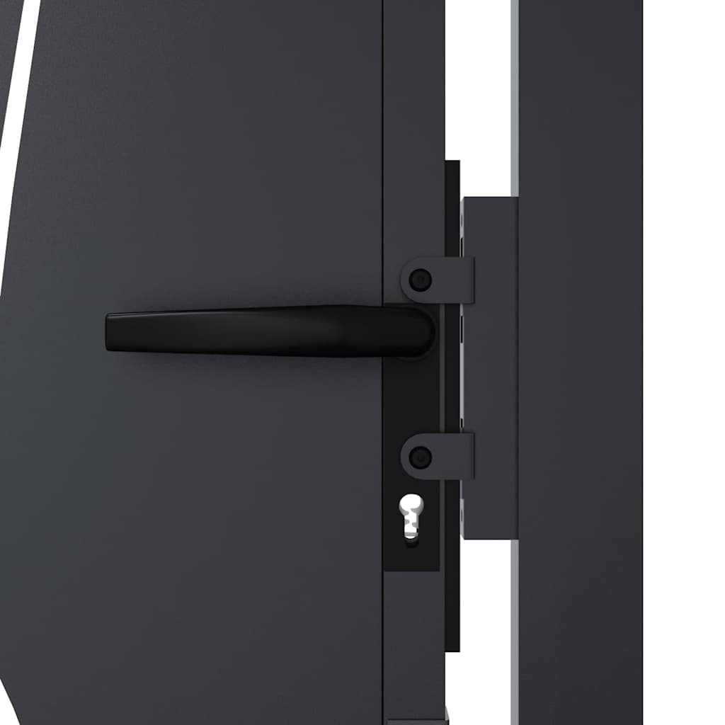 vidaXL Gartentor Anthrazit 100x75 cm Stahl Gras-Design