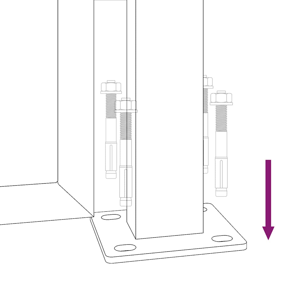 vidaXL Gartentor 100x75 cm Cortenstahl Bambus-Design