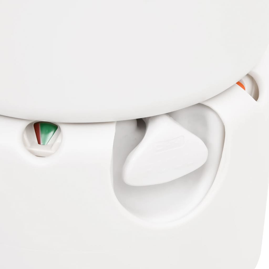 vidaXL Camping-Einbautoilette Weiß 24+17 L HDPE & Stahl