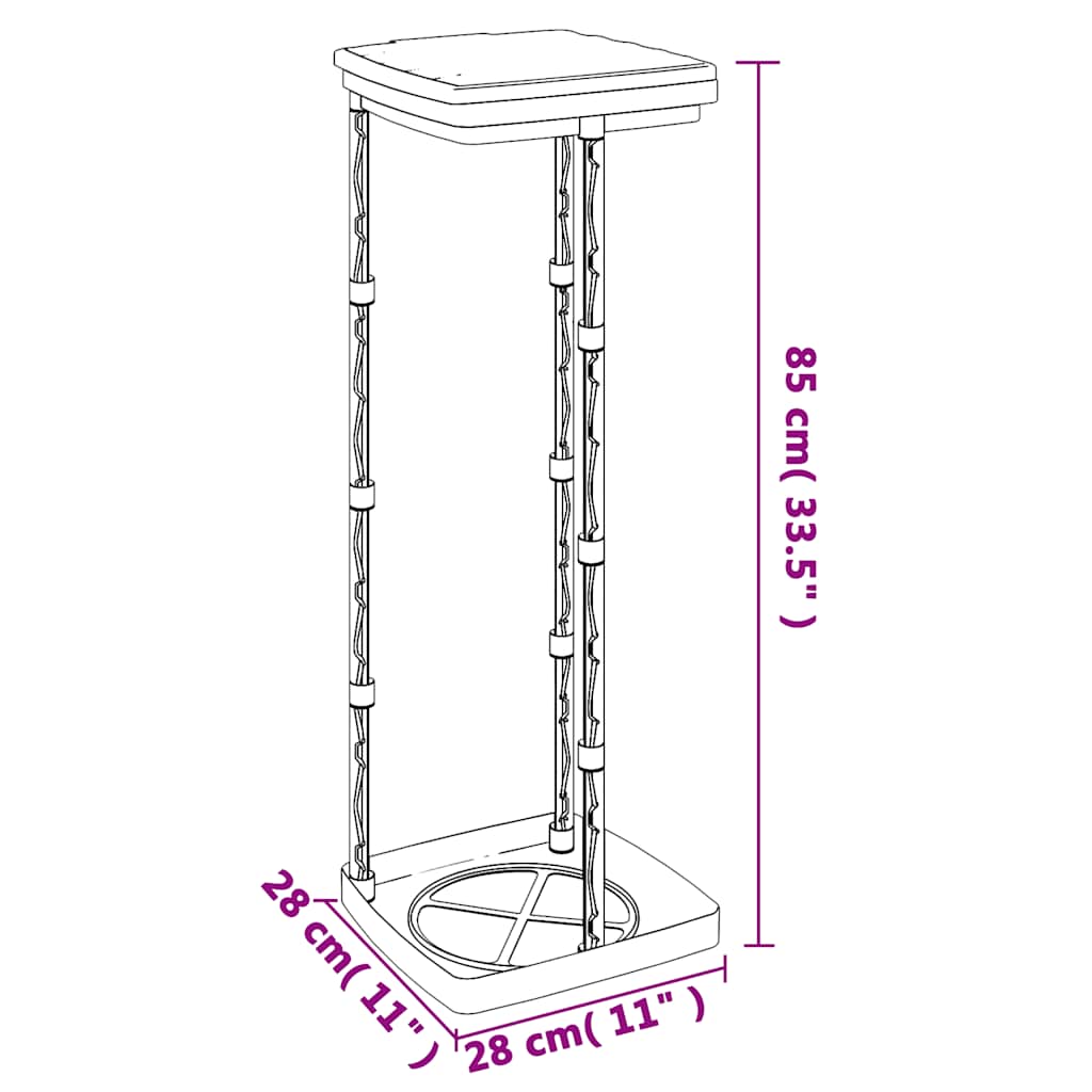 vidaXL Müllsackständer 2 Stk. Schwarz und Blau 120 L PP