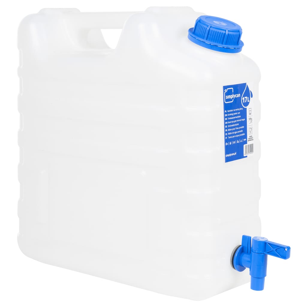vidaXL Wasserbehälter mit Hahn Transparent 10 L Kunststoff