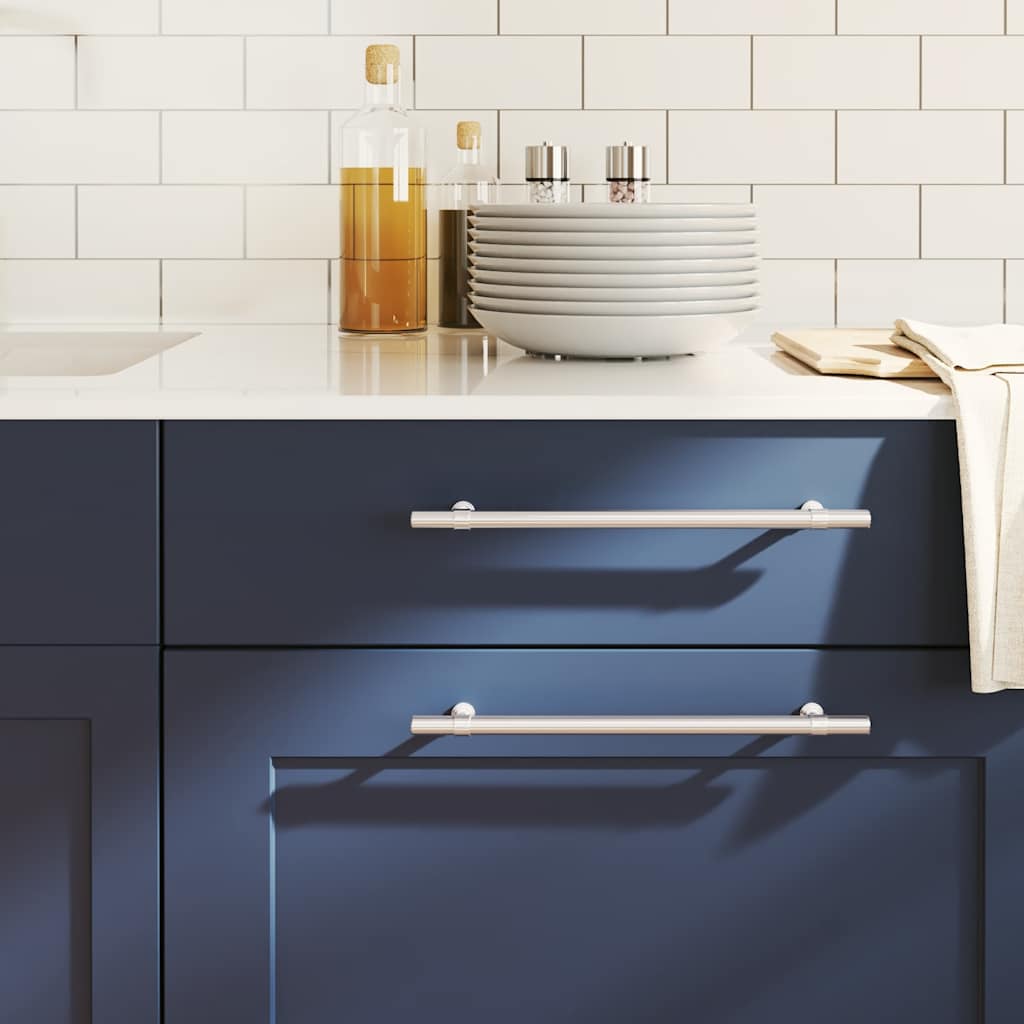 vidaXL Möbelgriffe 10 Stk. Silbern 96 mm Edelstahl