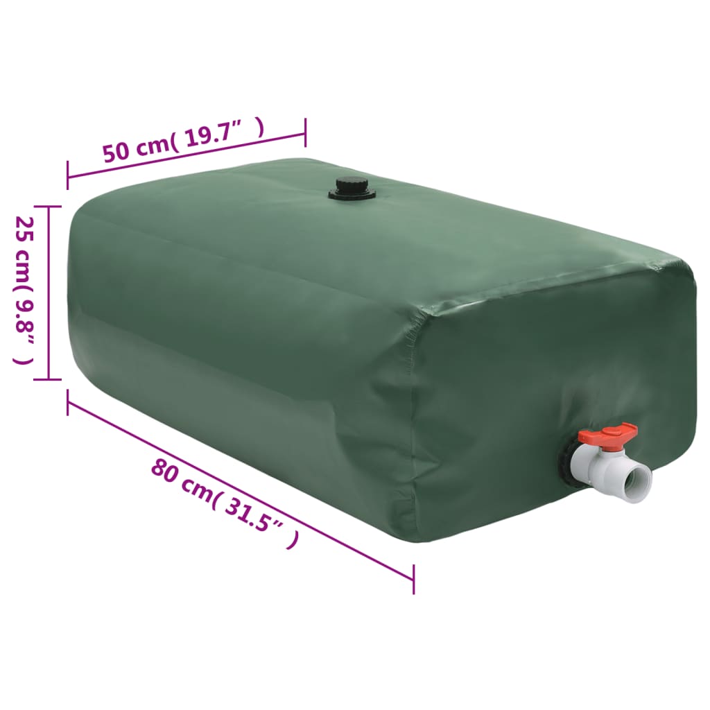 vidaXL Wassertank mit Wasserhahn Faltbar 100 L PVC