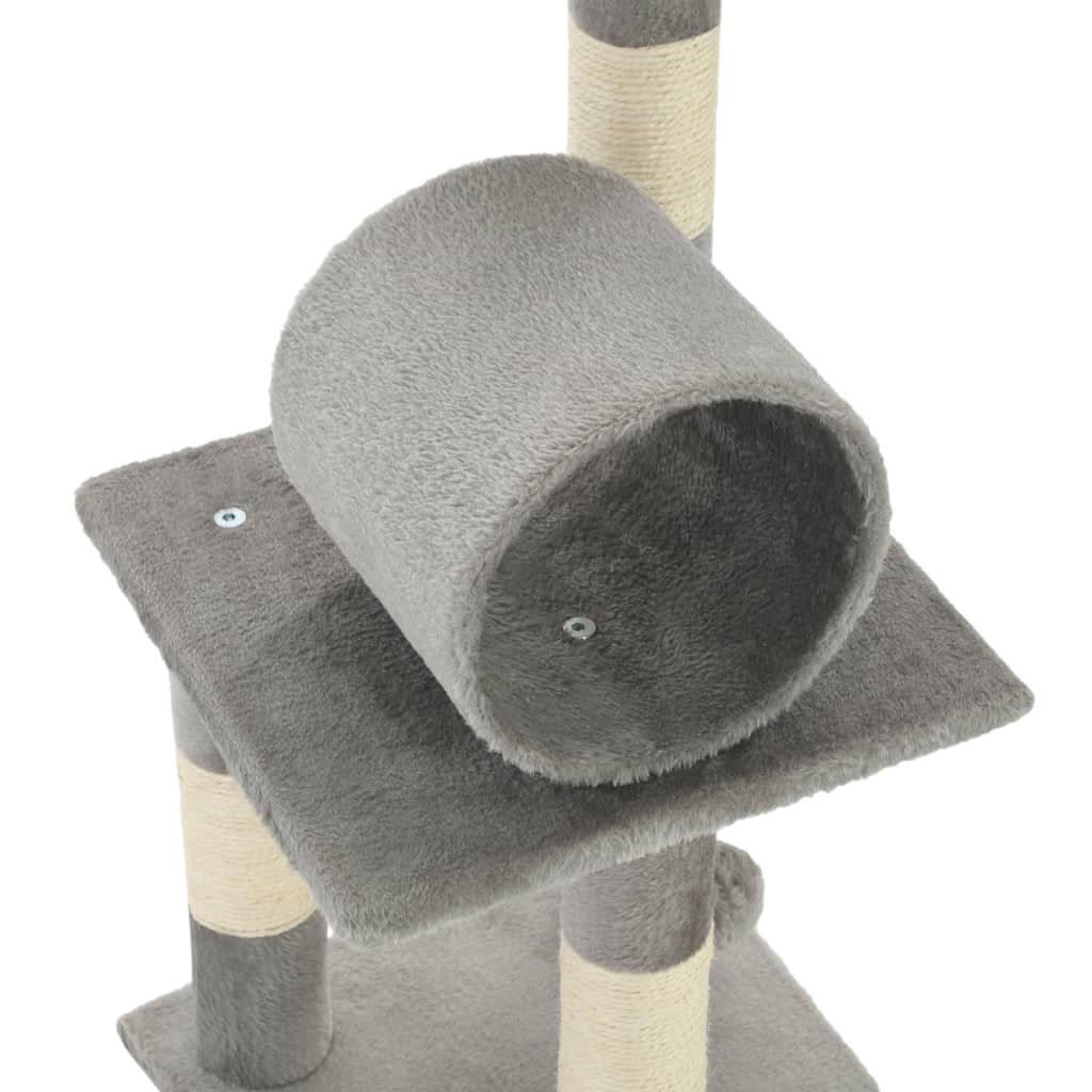 vidaXL Katzen-Kratzbaum Sisal 65 cm Grau