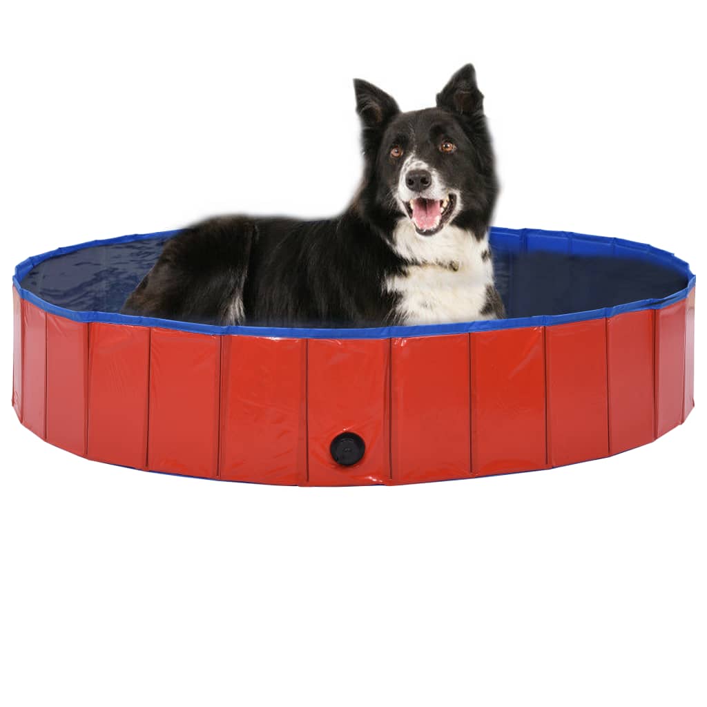 vidaXL Hundepool Faltbar Rot 80×20 cm PVC