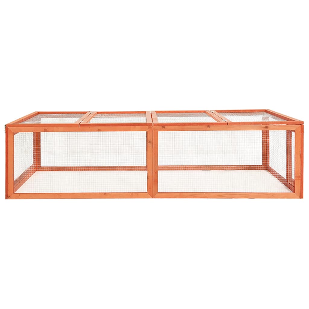 vidaXL Kaninchenstall 183x90x46,5 cm Massivholz Tanne