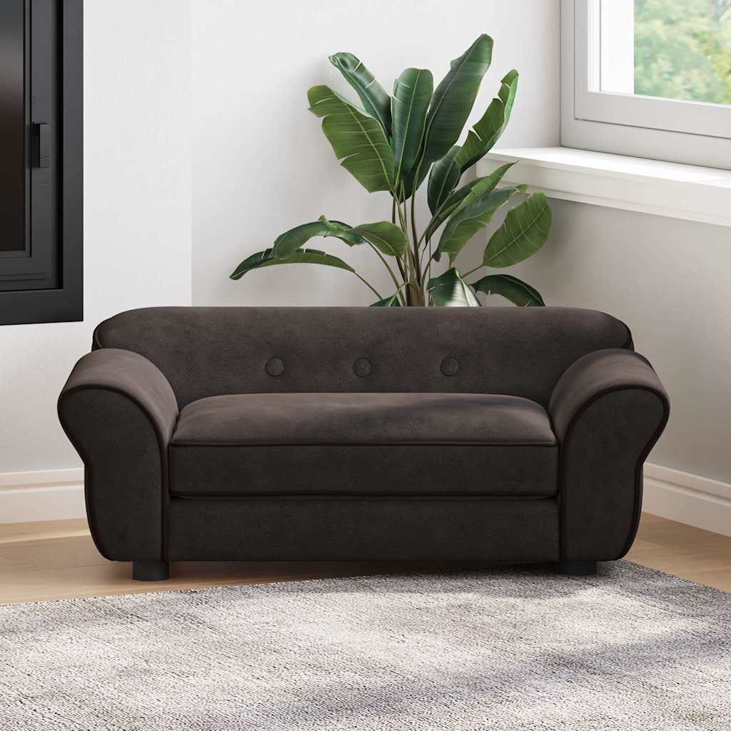 vidaXL Hundesofa Braun 72x45x30 cm Plüsch