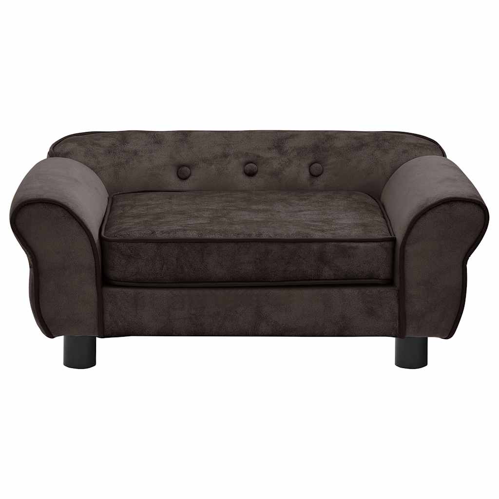 vidaXL Hundesofa Braun 72x45x30 cm Plüsch