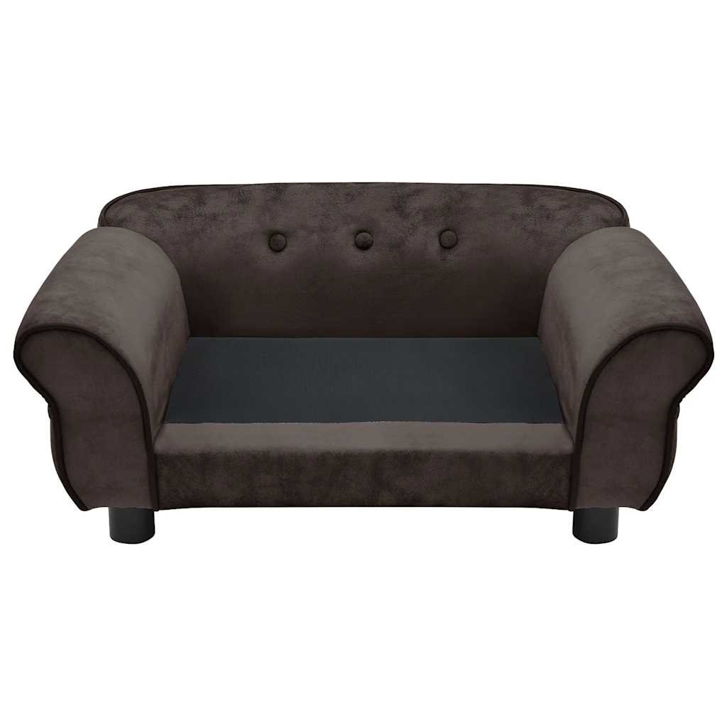 vidaXL Hundesofa Braun 72x45x30 cm Plüsch
