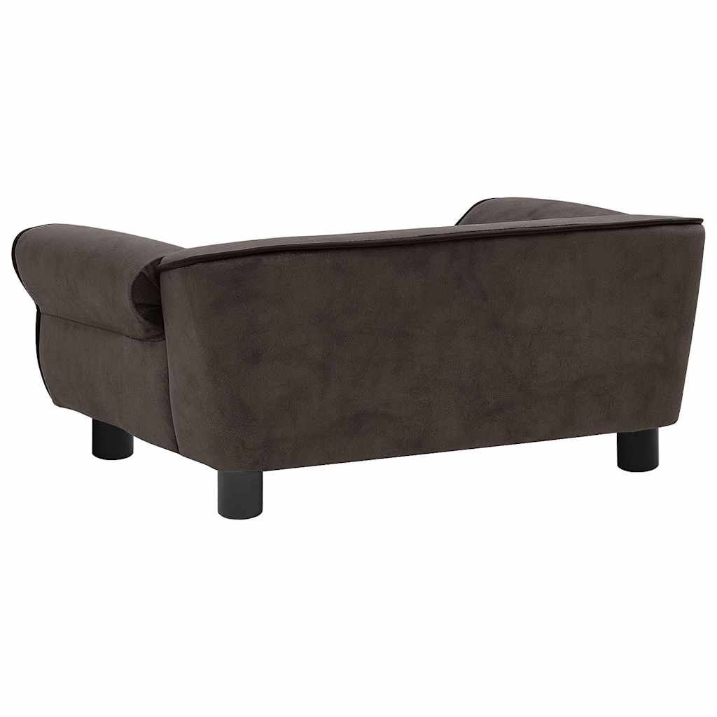 vidaXL Hundesofa Braun 72x45x30 cm Plüsch