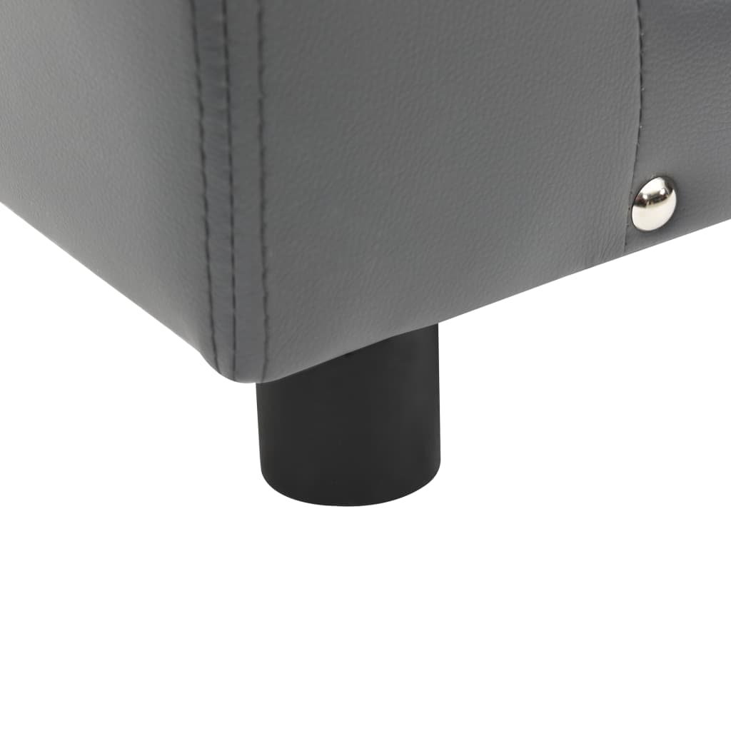 vidaXL Hundesofa Grau 81x43x31 cm Plüsch und Kunstleder