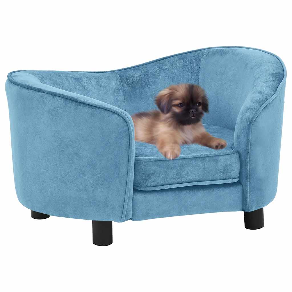 vidaXL Hundesofa Grau 69x49x40 cm Plüsch