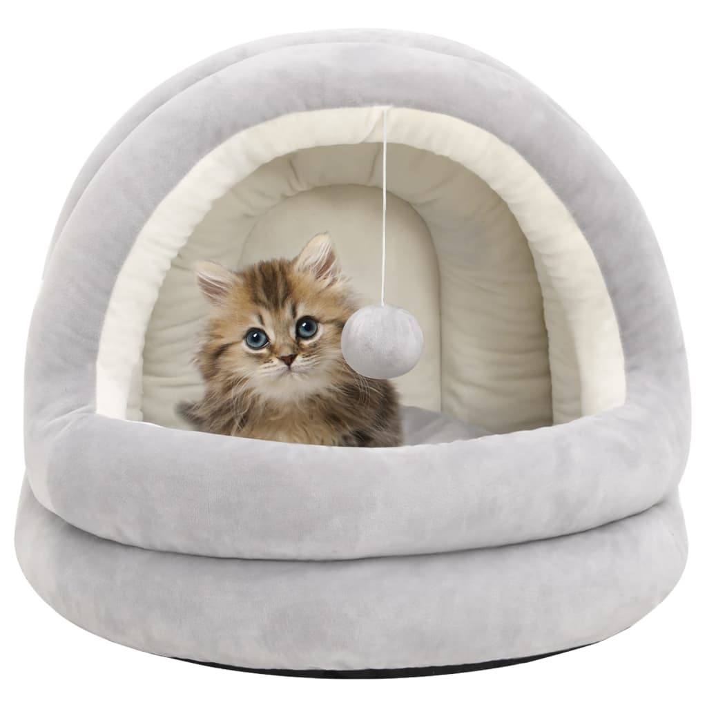 vidaXL Katzenbett 40x40x35 cm Grau und Creme