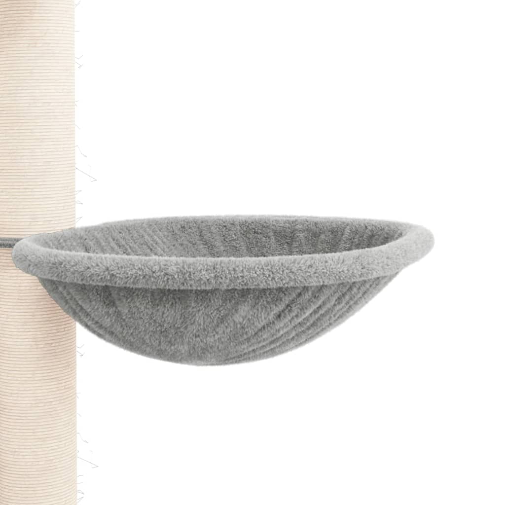 vidaXL Kratzbaum Deckenhoch Hellgrau 258,5-284,5 cm