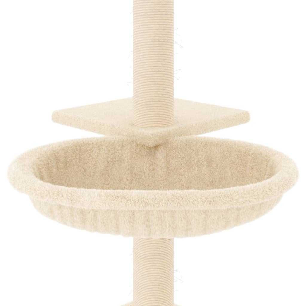 vidaXL Kratzbaum mit Sisal-Kratzsäulen Creme 72 cm