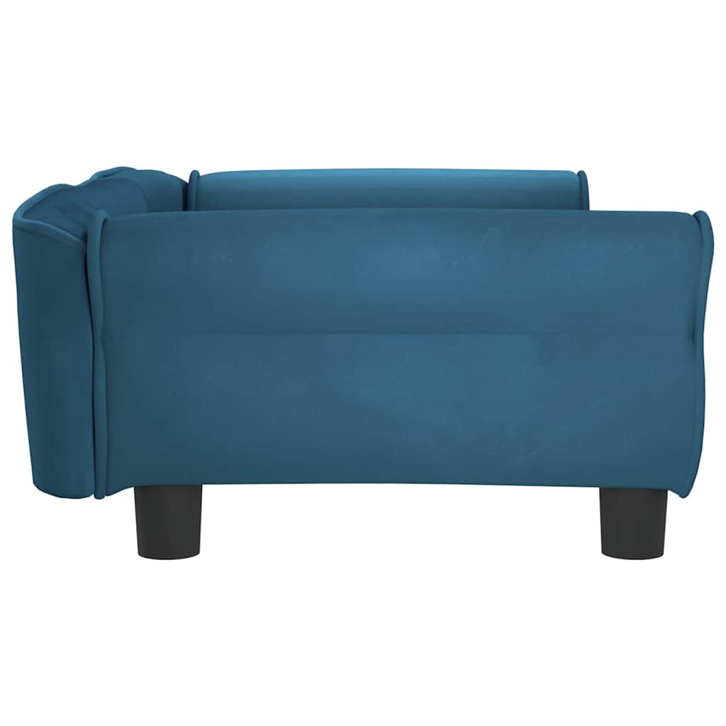 vidaXL Hundebett Blau 95x55x30 cm Samt