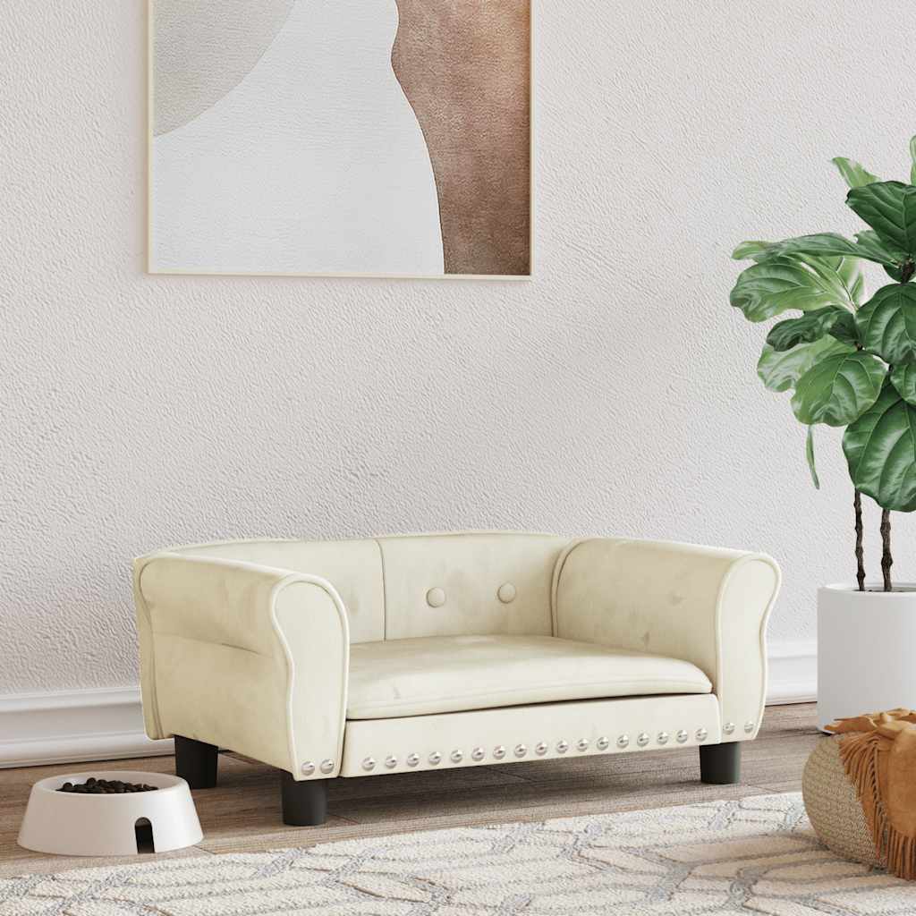 vidaXL Hundebett Blau 95x55x30 cm Samt