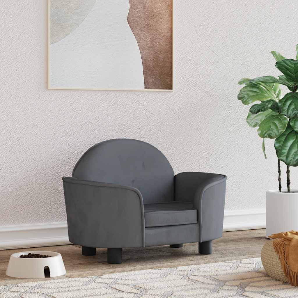 vidaXL Hundebett Blau 66x40x45 cm Samt